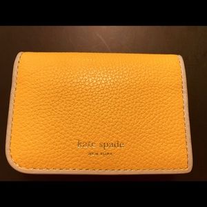 kate spade ny sam bifold card case canary yellow